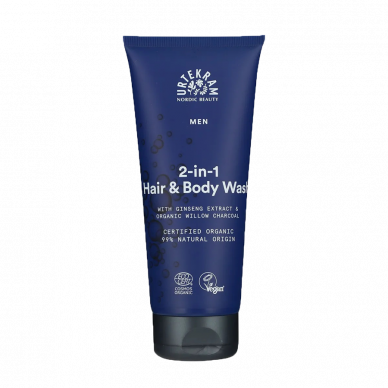Мужской гель для мытья волос и тела 2 в 1, Urtekram